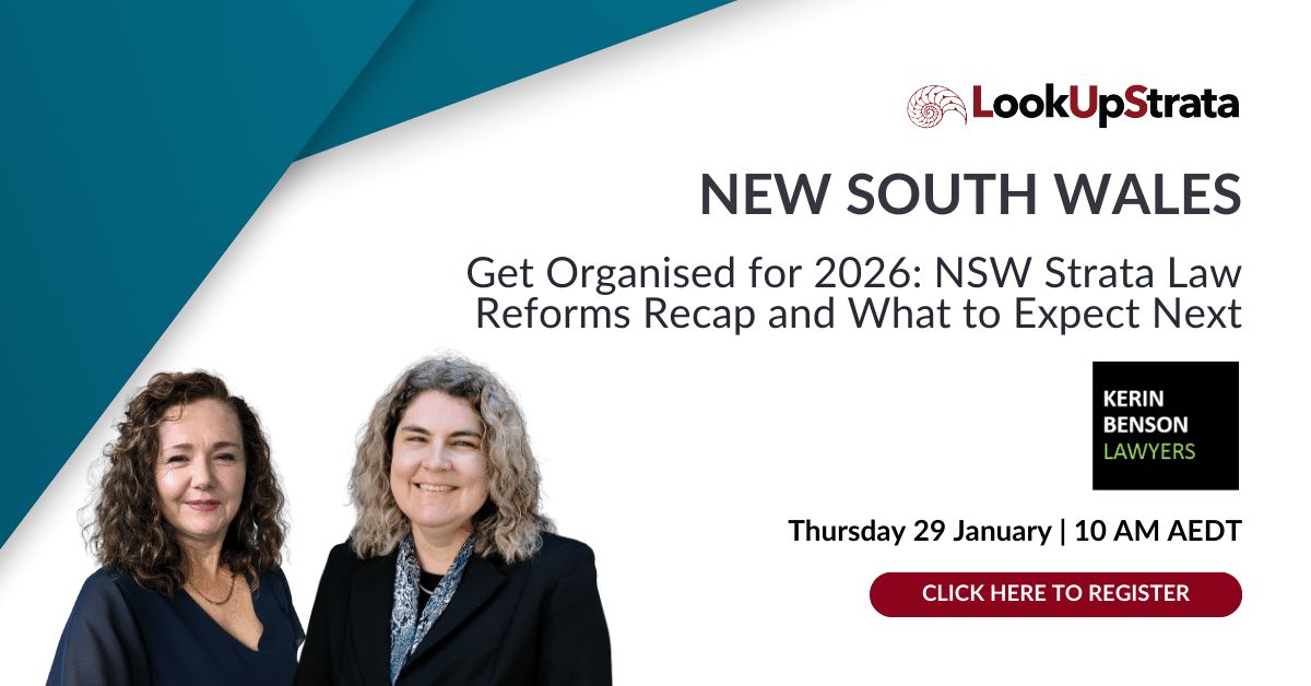 NSW strata law changes webinar jan 2026