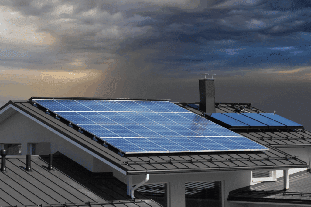 solar panel storm